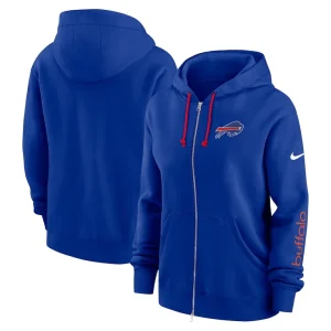 Buffalo bills nike womens phoenix hoodie full zip sweatshirt Royal