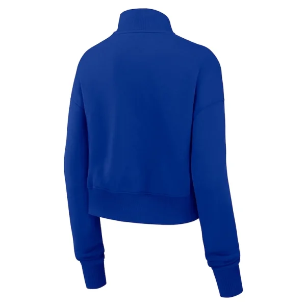 Buffalo bills nike womens rewind phoenix cropped half zip sweatshirt Royal M