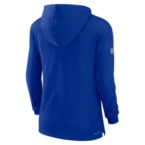 Buffalo bills nike womens sideline performance long sleeve hoodie t shirt Royal M