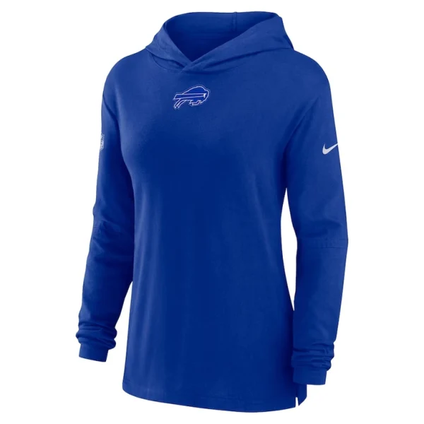 Buffalo bills nike womens sideline performance long sleeve hoodie t shirt Royal S