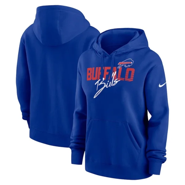 Buffalo bills nike womens wordmark club fleece pullover hoodie Royal