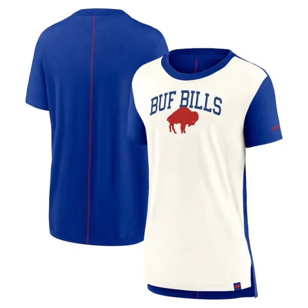 Buffalo bills nike womens wordmark tri blend t shirt Creamroyal