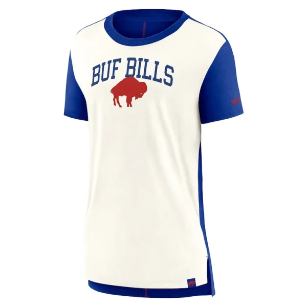 Buffalo bills nike womens wordmark tri blend t shirt Creamroyal S
