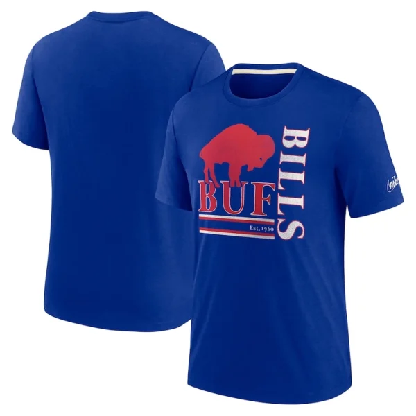 Buffalo bills nike wordmark logo tri blend t shirt Royal