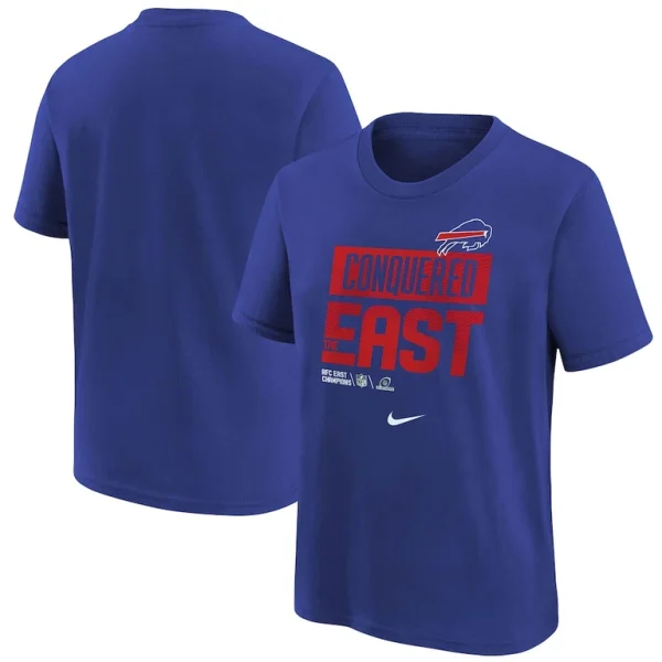 Buffalo bills nike youth 2022 afc east division champions locker room trophy collection t shirt Royal