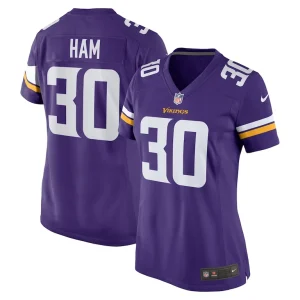 C.j. ham minnesota vikings nike womens game jersey Purple