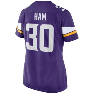 C.j. ham minnesota vikings nike womens game jersey Purple L