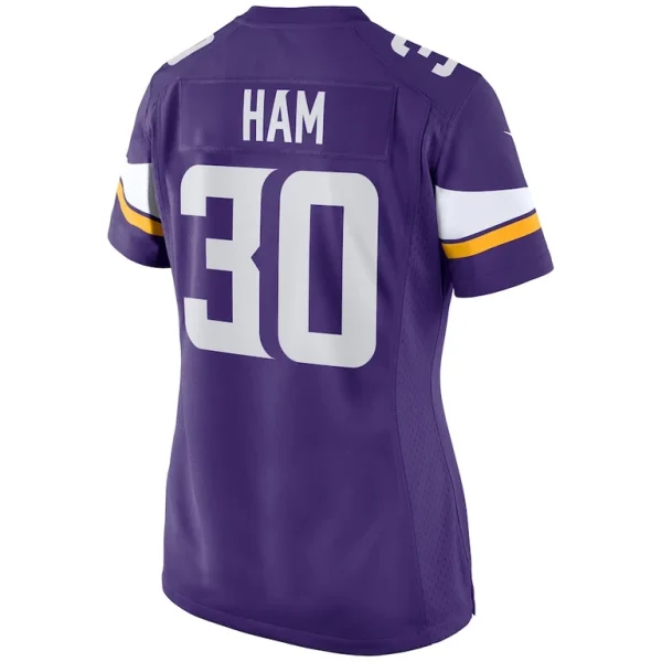 C.j. ham minnesota vikings nike womens game jersey Purple L