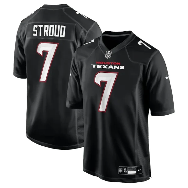C.j. stroud houston texans nike fashion jersey Carbon black