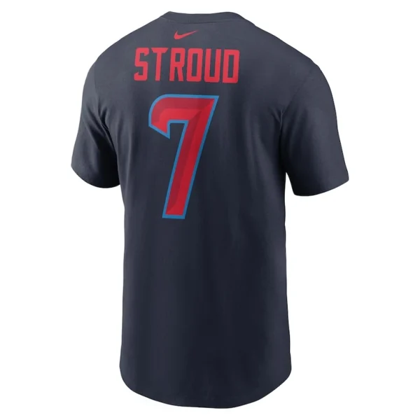 C.j. stroud houston texans nike name number t shirt Navy L