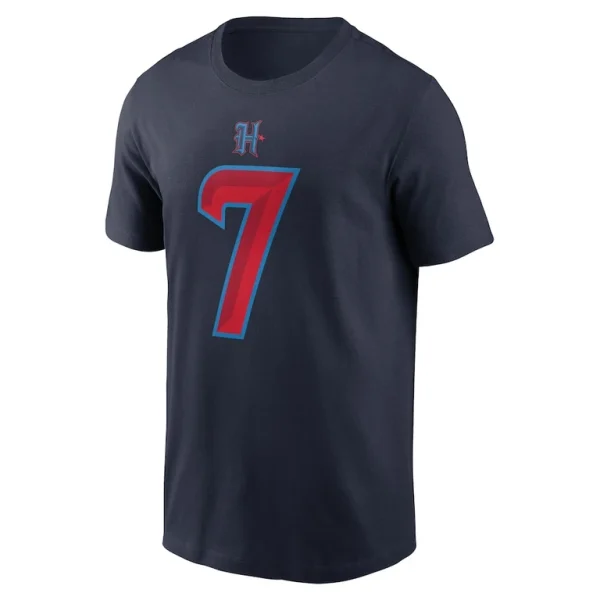 C.j. stroud houston texans nike name number t shirt Navy M
