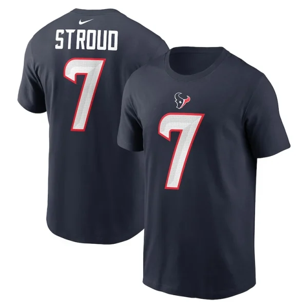 C.j. stroud houston texans nike player name number t shirt Navy