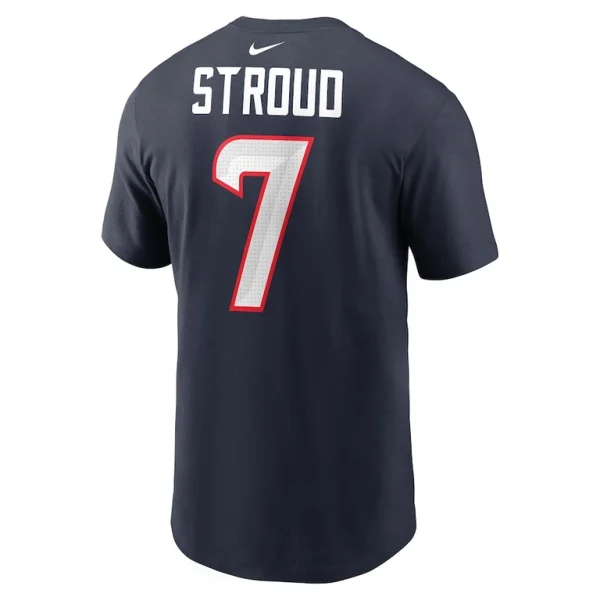 C.j. stroud houston texans nike player name number t shirt Navy L