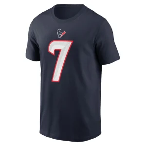 C.j. stroud houston texans nike player name number t shirt Navy M
