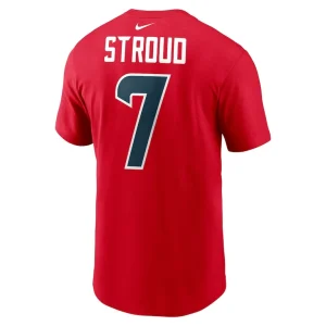 C.j. stroud houston texans nike player name number t shirt Red L
