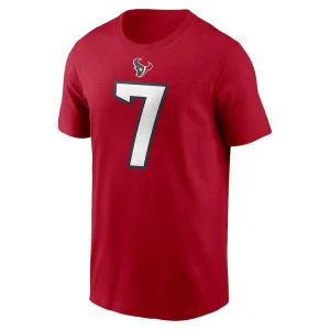 C.j. stroud houston texans nike player name number t shirt Red M