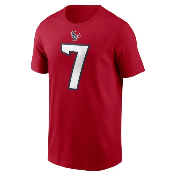 C.j. stroud houston texans nike player name number t shirt Red M