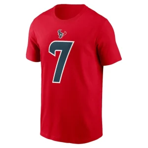 C.j. stroud houston texans nike player name number t shirt Red M