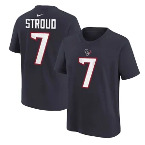 C.j. stroud houston texans nike preschool player name number t shirt Navy