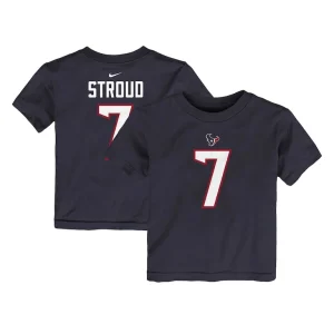 C.j. stroud houston texans nike toddler player name number t shirt Navy