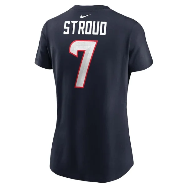 C.j. stroud houston texans nike womens player name number t shirt Navy L