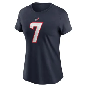 C.j. stroud houston texans nike womens player name number t shirt Navy M