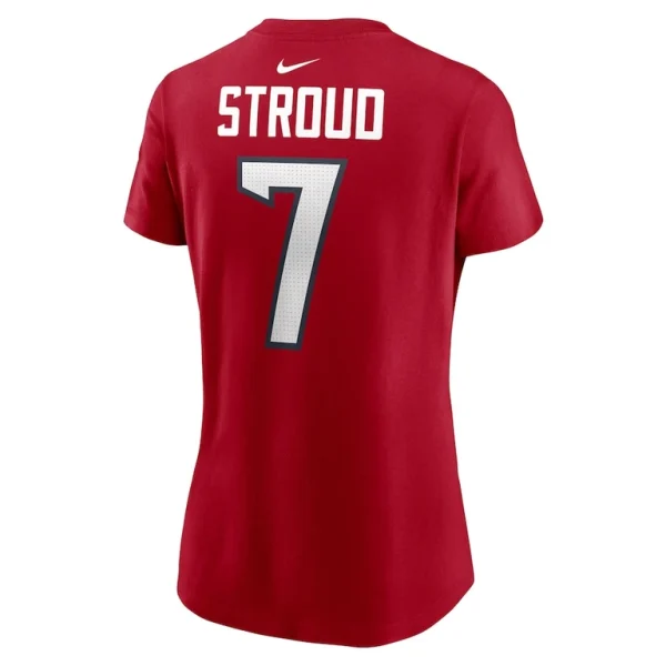 C.j. stroud houston texans nike womens player name number t shirt Red L