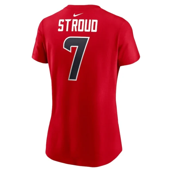 C.j. stroud houston texans nike womens player name number t shirt Red L