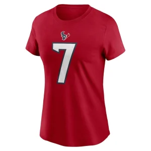 C.j. stroud houston texans nike womens player name number t shirt Red M