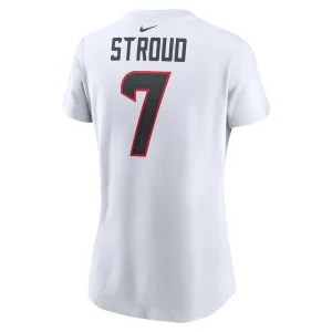 C.j. stroud houston texans nike womens player name number t shirt White L