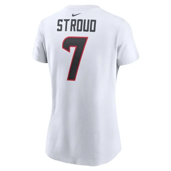 C.j. stroud houston texans nike womens player name number t shirt White L