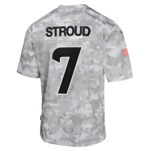 C.j. stroud houston texans nike youth 2024 salute to service game jersey Arctic camo Yth L