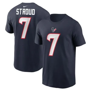 C.j. stroud houston texans nike youth player name number t shirt Navy