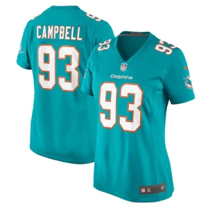 Calais campbell miami dolphins nike womens game jersey Aqua