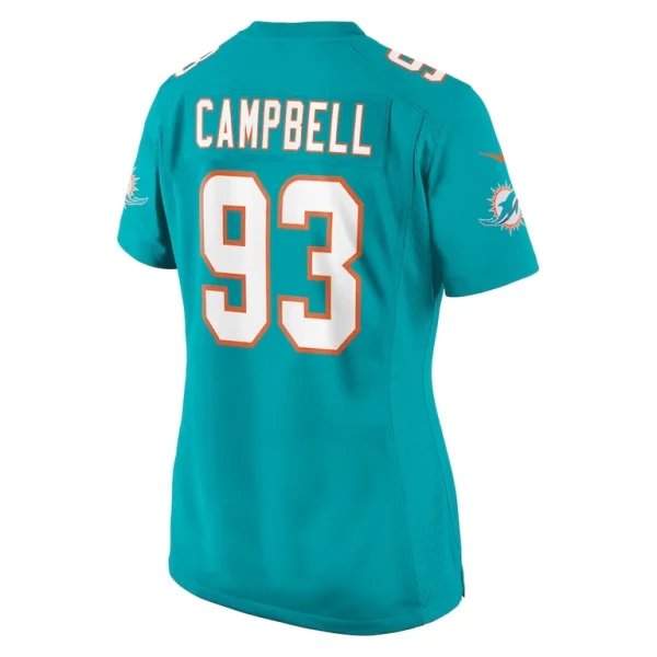 Calais campbell miami dolphins nike womens game jersey Aqua L