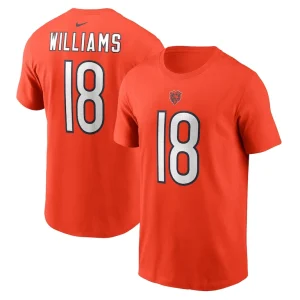 Caleb williams chicago bears nike fuse name number t shirt Orange