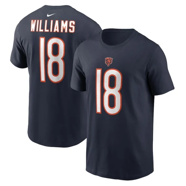 Caleb williams chicago bears nike name number t shirt Navy
