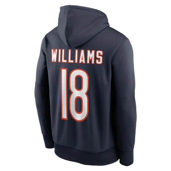 Caleb williams chicago bears nike player name number performance pullover hoodie Navy L