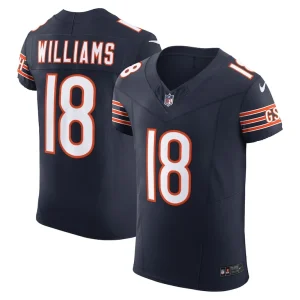 Caleb williams chicago bears nike team vapor f.u.s.e. elite jersey Navy