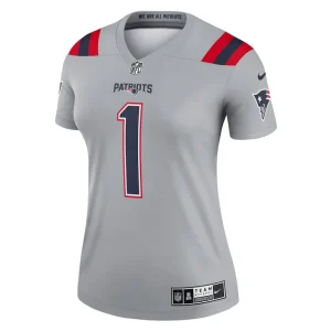 Cam newton new england patriots nike womens inverted legend player performance top Gray M