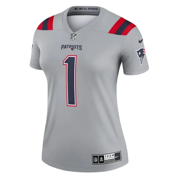 Cam newton new england patriots nike womens inverted legend player performance top Gray M