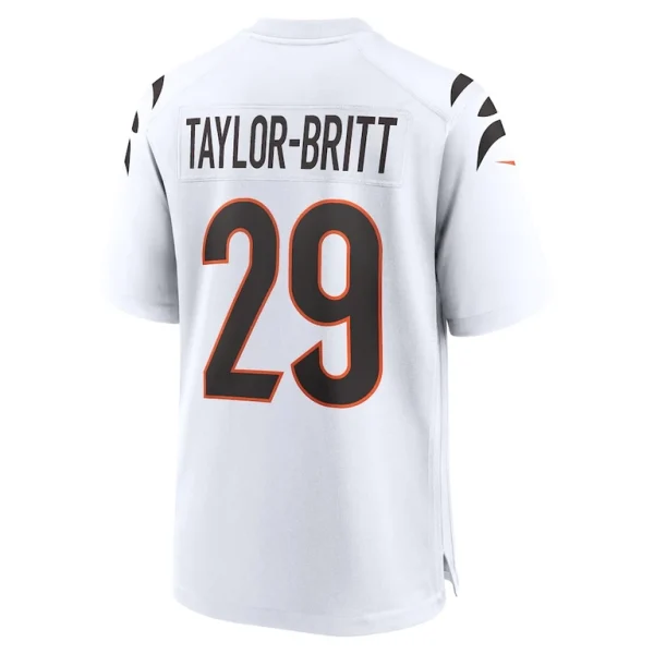 Cam taylor britt cincinnati bengals nike game jersey White L