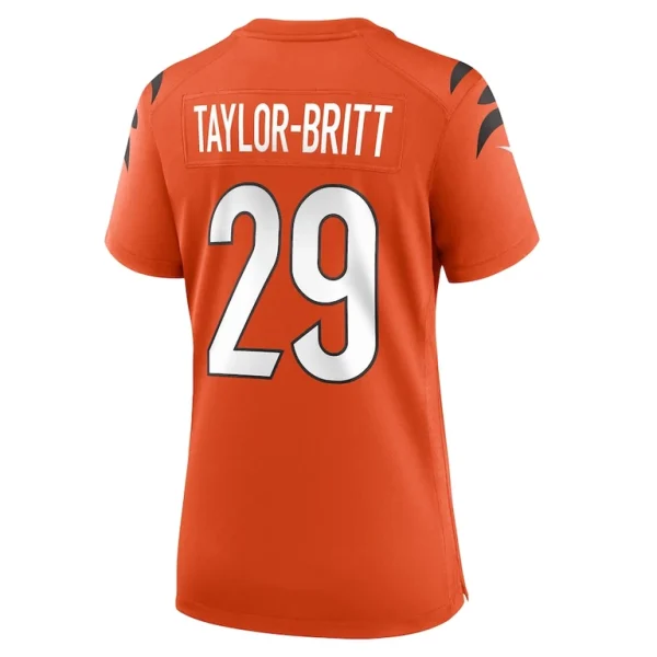 Cam taylor britt cincinnati bengals nike womens alternate game jersey Orange L