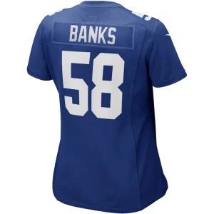 Carl banks new york giants nike womens game retired player jersey Royal L