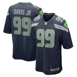 Carl davis jr. seattle seahawks nike game jersey College navy