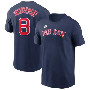 Carl yastrzemski boston red sox nike cooperstown collection fuse name number t shirt Navy