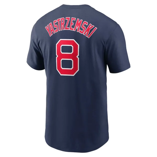 Carl yastrzemski boston red sox nike cooperstown collection fuse name number t shirt Navy L