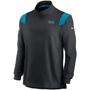 Carolina panthers nike 2021 sideline coaches repel quarter zip jacket Black M