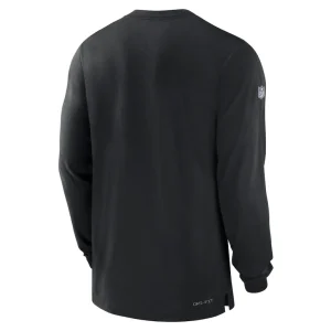 Carolina panthers nike 2023 sideline performance long sleeve t shirt Black L