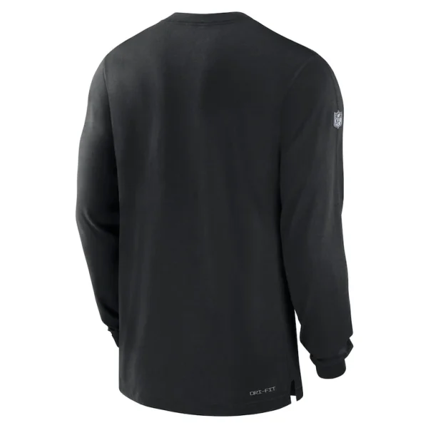 Carolina panthers nike 2023 sideline performance long sleeve t shirt Black L
